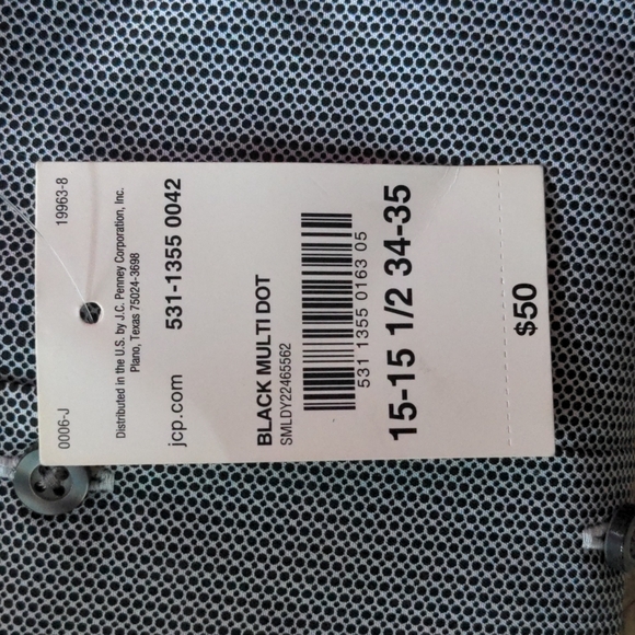(NWT) Slim fit dress shirt with black multi dot pattern - Picture 4 of 4